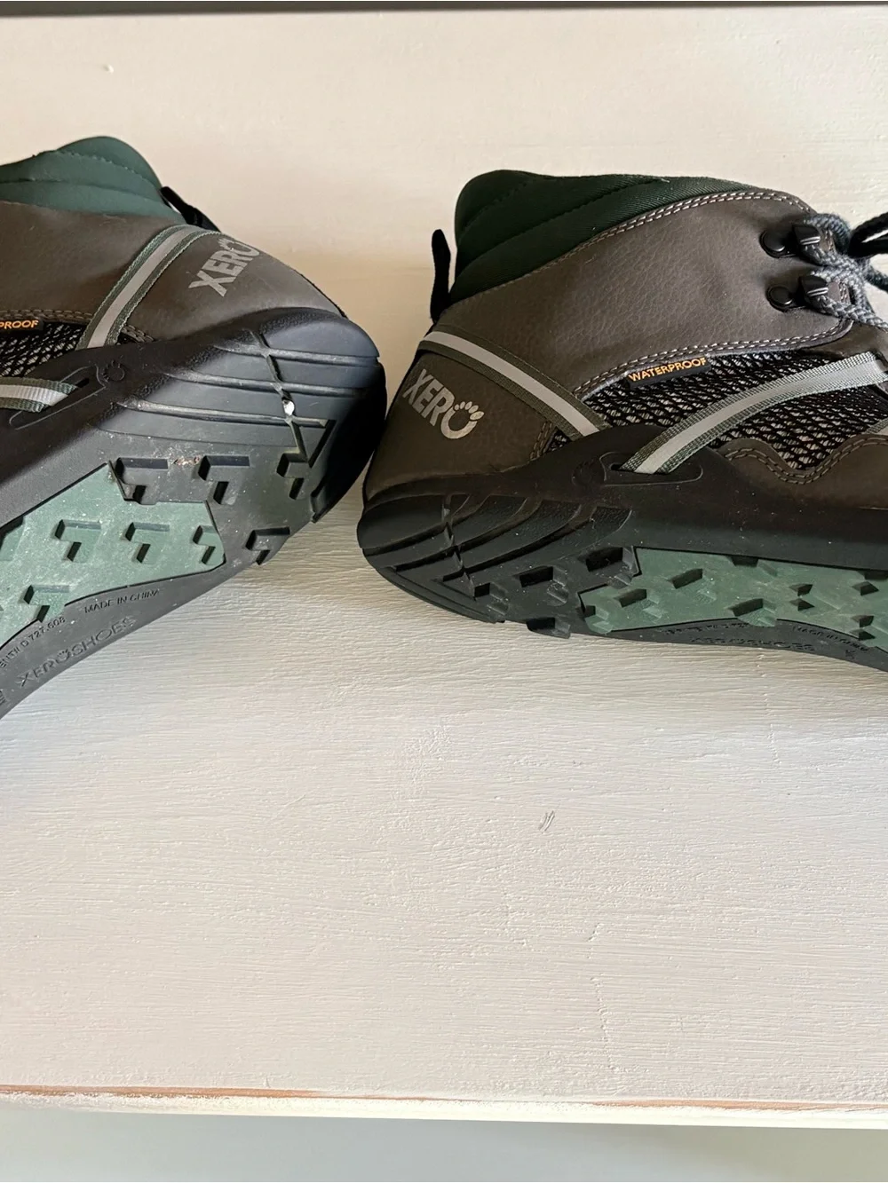 Xero Xcursion Fusion Men’s Gray & Green Lightweight, Waterproof Boots